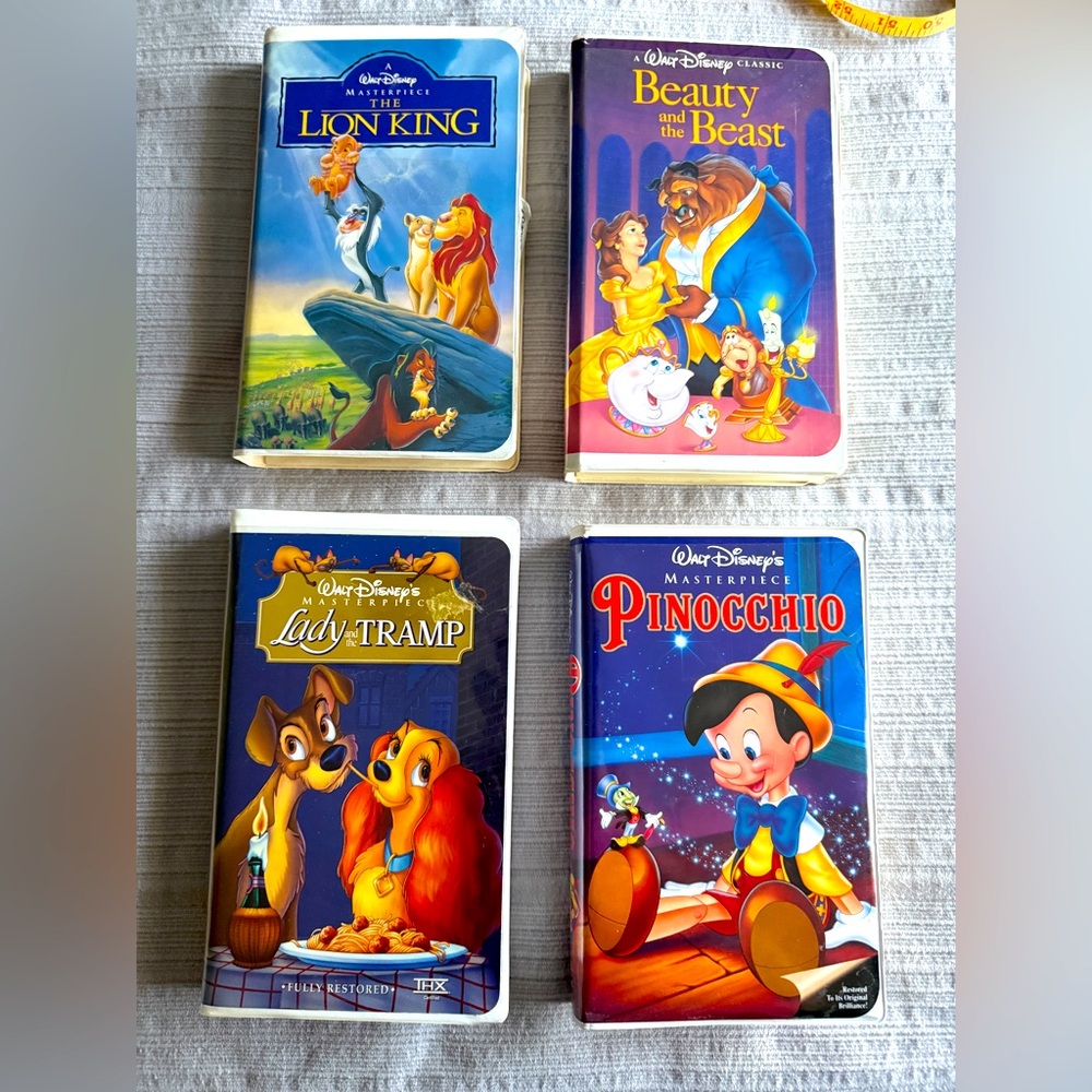 *RARE *CLASSIC - 4 Disney Movies Vintage VHS Tapes